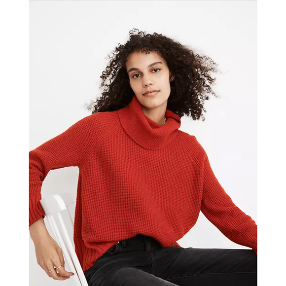 Madewell | NWOT Eastbrook Turtleneck Cross-Back Sweater Size XSmall - Picture 1 of 5